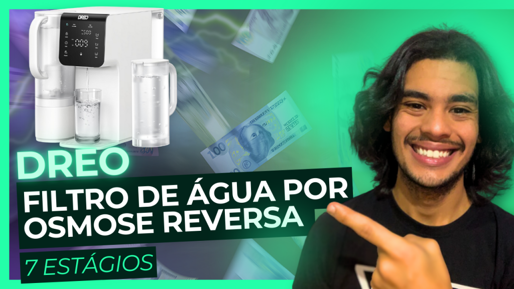 Filtro de água por osmose reversa Dreo, sistema de filtragem de água RO de 7 estágios, reduz TDS PFAS, 31 puro para drenar, purificador de água de bancada com grande display LED